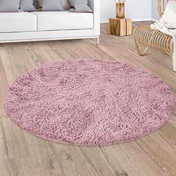 Paco Home Hochflor-Teppich Silky 591, rund, Höhe: 37 mm, Uni Farben, besonders weich und kuschelig