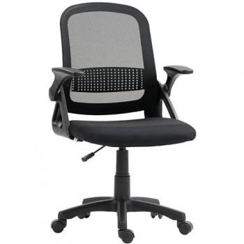 Breathable Mesh Executive Desk Chair with Adjustable Arms – Black