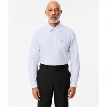 Camisa de Hombre Lacoste Rayado Oxford Con Bolsillo