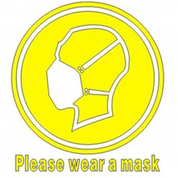 Wear A Mask Warning Sign Decal
