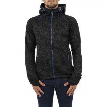 Superdry Storm Double Ziphood, sudadera para Hombre, Negro (Black Granite Marl Gj9), X-Large