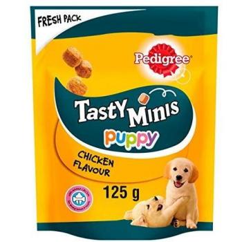 Pedigree Tasty Bites Puppy Treats Chewy Cubes with Chicken, 125 g