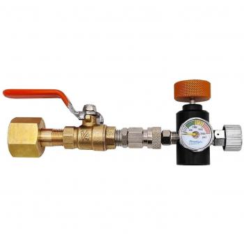 Chargeur bouteille CO₂ Cga320 avec robinet à bille – Connecteur Sodastream Jy W21.8 (2000 psi max)