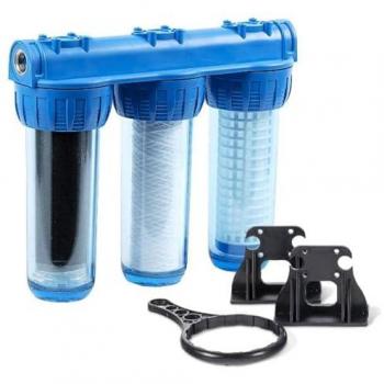 Filtre d’eau Triplex 3/4 équipé de cartouche réutilisable