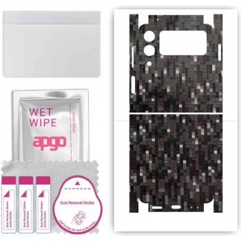 Sticker Protectivo APGO Z Flip 3 Negro Carbono