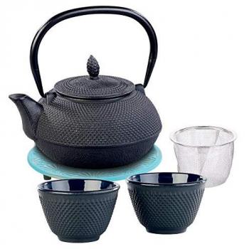 Service à Thé style Tetsubin - 2 personnes - Bleu / Noir