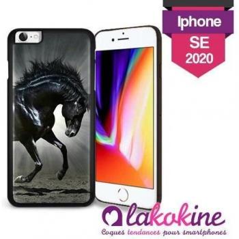 Black Horse Slim Protective Case for iPhone SE 2020