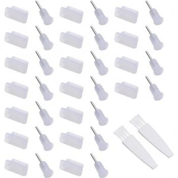 Tapones antipolvo para puerto USB tipo C y conector de auriculares de 3,5mm