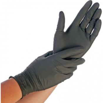 Hygonorm Einweg-Nitrilhandschuh Safe Fit, Kleidergröße XL, 24 cm (L), schwarz, 200 Stück / Packung