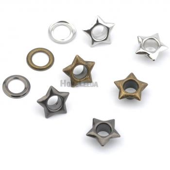 5mm Metal Eyelet Grommets - Silver/Black - 150 Sets