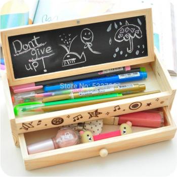 Estuche de lápices multifuncional de madera