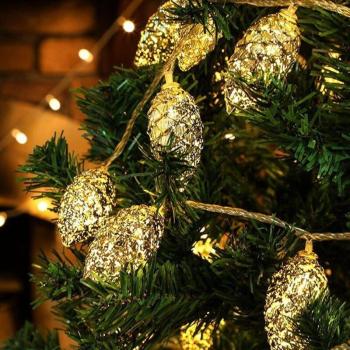 Albero Luminoso 2M 10 LED – Luci Natalizie Sospese a Batteria