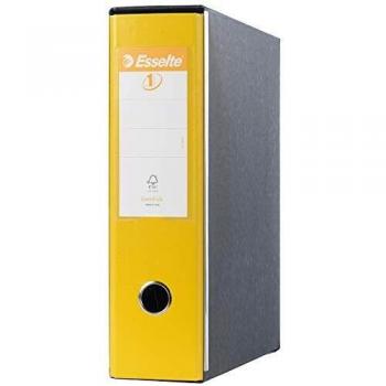 Registratori con custodia Esselte G53 Eurofile commerciale Dorso 8 cm cartone rivestito in PP giallo - 390753090