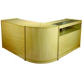 Galaxy B1200 Maple Retail Counter with Glass Top