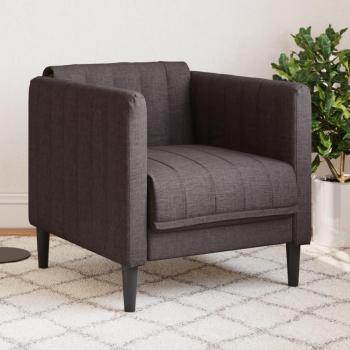 VIDAXL Poltrona Marrone Scuro in Tessuto 98254