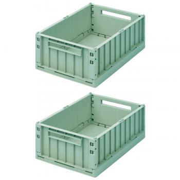 Liewood - Boîtes pliables Weston M - Duo Menthe