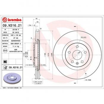 BREMBO Disco freno VAUXHALL