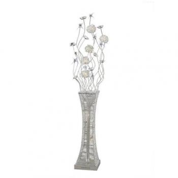 Majella 7-Light G4 Floor Lamp - Polished Chrome/Silver/Crystal, Non-Compatible with LED/CFL