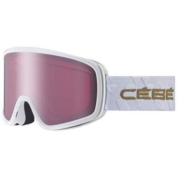 Masque de Ski Cebe Striker Evo Blanc Or Brillant Rose Clair CAT2 Unisexe