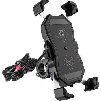 Handyhalterung für Motorradspiegel mit QC 3.0 USB Ladefunktion