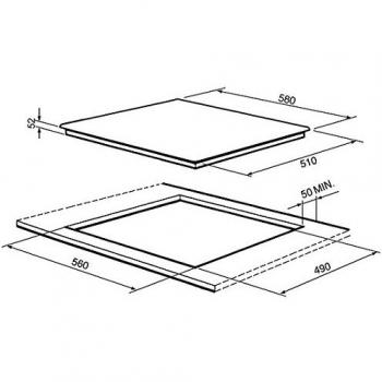 Smeg SIM562B 4-Zone Induction Hob with Angled Glass Surface