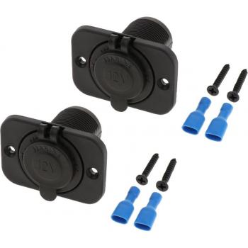 2x 12V 24V Automotive Lighter Socket Power Charger Panel