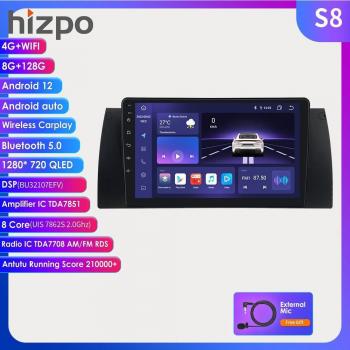 Autoradio 2Din Android Auto con Carplay e GPS per BMW 5 E39 e X5 E53 (1995-2003)