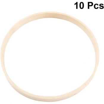 Aros de Madera Hechos a Mano para Decoración (10 Piezas)
