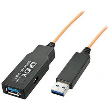 LINDY 42683 Optisches USB 3.0 Kabel Schwarz