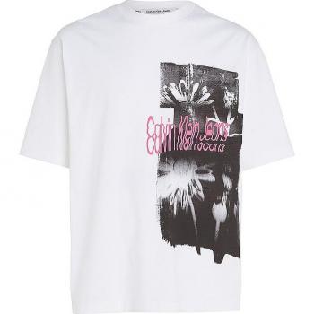 T-shirt męski Calvin Klein Jeans z nadrukiem logo model 'DISRUPTED' w kolorze białym, rozmiar XXL