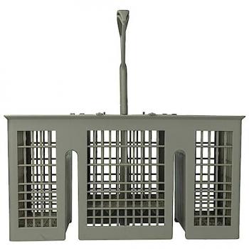 Vhbw Cutlery Basket for Constructa CP331J511, CP331J905, CP331J907, CP331J911, CP331V905 Dishwashers - With Handle, Grey