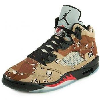 Nike Air Jordan 5 Retro Supreme, Zapatillas de Deporte Para Hombre, Marrón / Negro / Gris