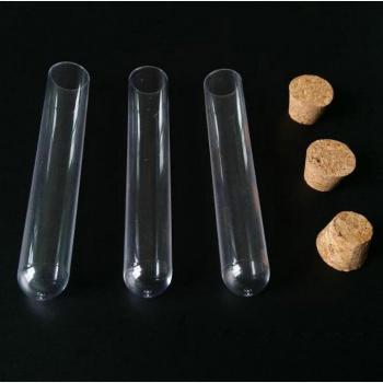 Tubes de laboratoire à fond rond en verre, 12 unités