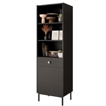 Scaffale Comfivo AB102, Nero, Con cassetti e porte, Truciolare laminato, 180x54x42cm