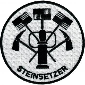 Job Handwerkswappen – 8‑cm‑Patch in Schwarz/Weiß