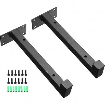 Heavy Duty Wall Mounted Shelf Bracket - Industrial Iron Floating Support for Scaffold Board (20cm)