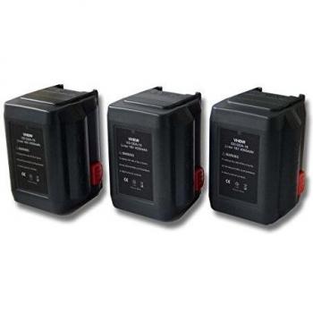 Lot de 3 batteries Li-ION vhbw 4000mAh (18V) pour outils taille-haie Gardena Easycut 50-Li