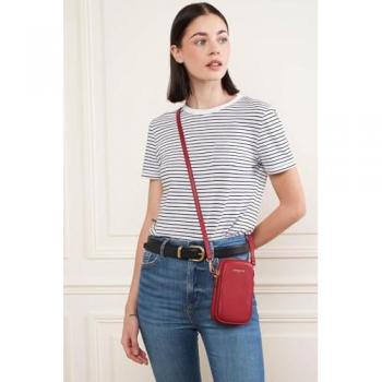 Pochette téléphone en cuir rouge Dune Lancaster