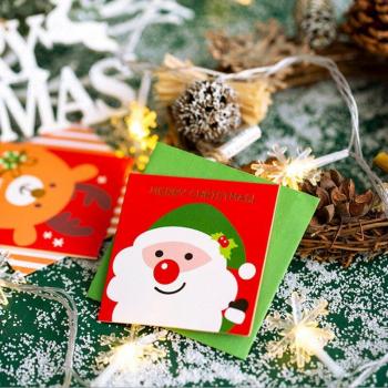 5pcs Kids Christmas Blessing Cards with Envelopes