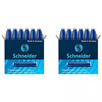 Lot stylos rollers rechargeables Ray – 100 cartouches bleues – Schneider