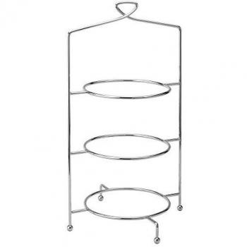 Savoy Stainless Steel 3-Tier Cake Plate Holder