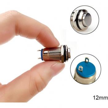 12mm Metal Push Button Switch Momentary Self-reset Locking IP67