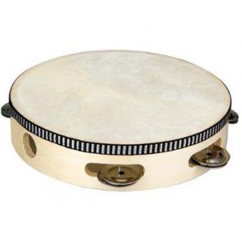 Traesio Pandereta de Madera y Acero 20 cm