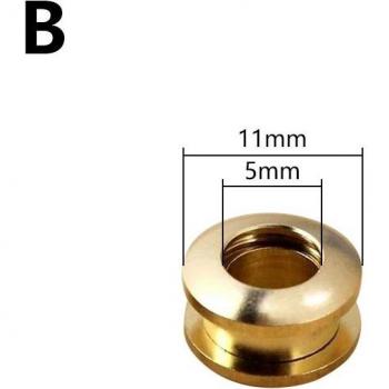 Brass Screw‑Back Eyelet with Washer Grommet – 1 Piece