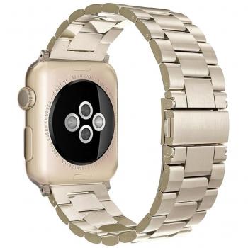Simpeak Champagner‑Gold Edelstahlarmband für Apple Watch Series 1, 2, 3 (42 mm)