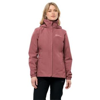 Giacca con cappuccio Jack Wolfskin Stormy Point 2L rosa donna