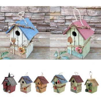 Garden Hanging Bird House with Ladybug and Flower