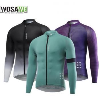 Maglia ciclismo WOSAWE Uomo Manica Lunga Fermo Completo M Rossa