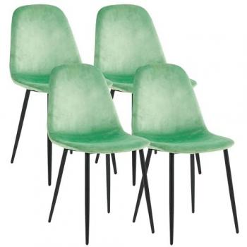 VCM 4er Esszimmerstühle Fiolo mint gepolstert