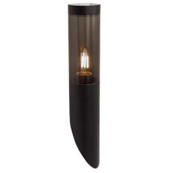 V-TAC - Illuminazione da giardino Lampada led da Giardino Portalampada E27 Acciaio Vetro Fumé Colore Nero Fissaggio Diagonale IP44